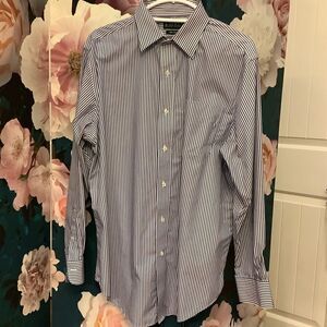 Lauren Ralph Lauren “No Iron”  Striped Dress Shirt